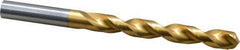 Guhring - 15/32" 130° Cobalt Jobber Drill - TiN Finish, Right Hand Cut, Parabolic Flute, Straight Shank, 5-15/16" OAL, Standard Point - Apex Tool & Supply