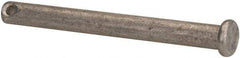 Made in USA - 1/4" Pin Diam, 2-1/2" OAL, Standard Clevis Pin - 3/32" Hole, 2-13/32" Usable Length, Uncoated Stainless Steel - Apex Tool & Supply
