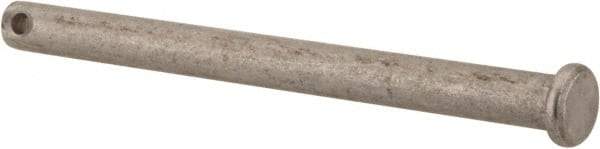 Made in USA - 1/4" Pin Diam, 3" OAL, Standard Clevis Pin - 3/32" Hole, 2-29/32" Usable Length, Uncoated Stainless Steel - Apex Tool & Supply
