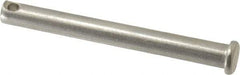 Made in USA - 5/16" Pin Diam, 3" OAL, Standard Clevis Pin - 9/64" Hole, 2-55/64" Usable Length, Uncoated Stainless Steel - Apex Tool & Supply