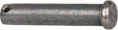 Made in USA - 5/8" Pin Diam, 3" OAL, Standard Clevis Pin - 5/32" Hole, 2-27/32" Usable Length, Uncoated Stainless Steel - Apex Tool & Supply