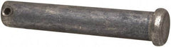 Made in USA - 5/8" Pin Diam, 3-1/2" OAL, Standard Clevis Pin - 5/32" Hole, 3-11/32" Usable Length, Uncoated Stainless Steel - Apex Tool & Supply