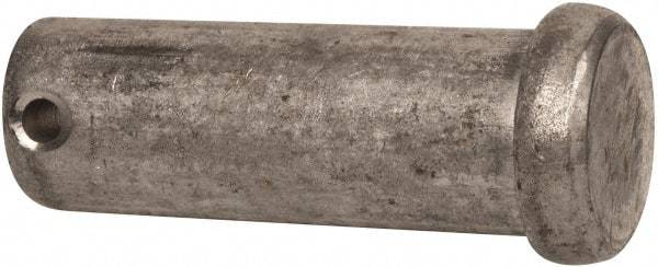 Made in USA - 3/4" Pin Diam, 2" OAL, Standard Clevis Pin - 5/32" Hole, 1-27/32" Usable Length, Uncoated Stainless Steel - Apex Tool & Supply