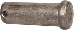 Made in USA - 3/4" Pin Diam, 2" OAL, Standard Clevis Pin - 5/32" Hole, 1-27/32" Usable Length, Uncoated Stainless Steel - Apex Tool & Supply