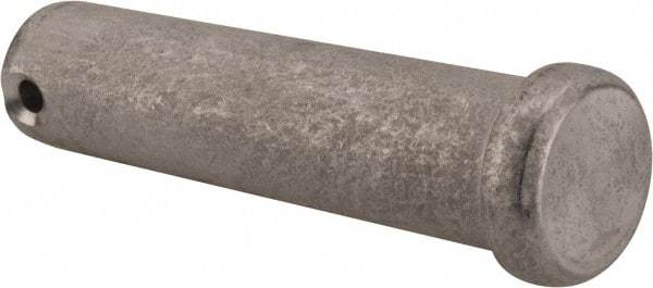 Made in USA - 3/4" Pin Diam, 3" OAL, Standard Clevis Pin - 5/32" Hole, 2-27/32" Usable Length, Uncoated Stainless Steel - Apex Tool & Supply