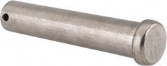 Made in USA - 3/4" Pin Diam, 3-3/4" OAL, Standard Clevis Pin - 5/32" Hole, 3-19/32" Usable Length, Uncoated Stainless Steel - Apex Tool & Supply