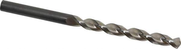 Guhring - Letter E (1/4) 130° Cobalt Jobber Drill - Bright Finish, Right Hand Cut, Parabolic Flute, Straight Shank, 3-31/32" OAL, Standard Point - Apex Tool & Supply