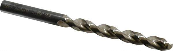 Guhring - Letter R 130° Cobalt Jobber Drill - Bright Finish, Right Hand Cut, Parabolic Flute, Straight Shank, 4-29/32" OAL, Standard Point - Apex Tool & Supply