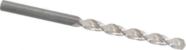 Guhring - 5.1mm 130° Cobalt Jobber Drill - Bright Finish, Right Hand Cut, Parabolic Flute, Straight Shank, 3-3/8" OAL, Standard Point - Apex Tool & Supply