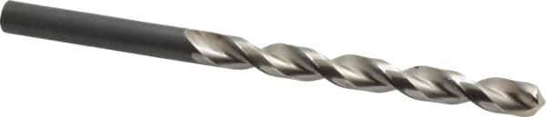 Guhring - 17/32", 130° Point, Parabolic Flute, High Speed Steel Taper Length Drill Bit - Bright Finish, 5-1/2" Flute Length, 8-7/16" OAL, Series 535 - Apex Tool & Supply