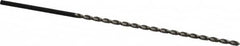 Extra Length Drill Bit: 0.125″ Dia, 130 °, High Speed Steel Uncoated, 4.134″ Flute Length, 6.102″ OAL, Parabolic Flute, Straight-Cylindrical Shank, Series 502