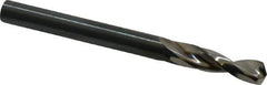 Guhring - #5 130° Parabolic Flute High Speed Steel Screw Machine Drill Bit - Bright Finish, Right Hand Cut, 1-1/32" Flute Length, 2-7/16" OAL, Standard Point, Straight Shank - Apex Tool & Supply