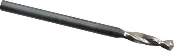 Guhring - #37 130° Parabolic Flute High Speed Steel Screw Machine Drill Bit - Bright Finish, Right Hand Cut, 9/16" Flute Length, 1-11/16" OAL, Standard Point, Straight Shank - Apex Tool & Supply