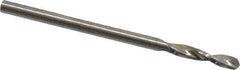 Guhring - #45 130° Parabolic Flute High Speed Steel Screw Machine Drill Bit - Bright Finish, Right Hand Cut, 15/32" Flute Length, 1-1/2" OAL, Standard Point, Straight Shank - Apex Tool & Supply