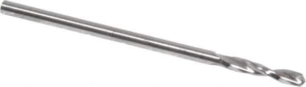 Guhring - 1/16" 130° Parabolic Flute High Speed Steel Screw Machine Drill Bit - Bright Finish, Right Hand Cut, 25/64" Flute Length, 1-11/32" OAL, Standard Point, Straight Shank - Apex Tool & Supply