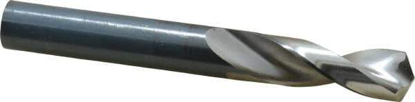 Guhring - 31/64" 130° Parabolic Flute High Speed Steel Screw Machine Drill Bit - Bright Finish, Right Hand Cut, 2" Flute Length, 4-1/32" OAL, Standard Point, Straight Shank - Apex Tool & Supply