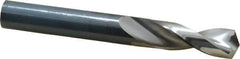 Guhring - 31/64" 130° Parabolic Flute High Speed Steel Screw Machine Drill Bit - Bright Finish, Right Hand Cut, 2" Flute Length, 4-1/32" OAL, Standard Point, Straight Shank - Apex Tool & Supply