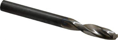 Guhring - 6.9mm 130° Parabolic Flute High Speed Steel Screw Machine Drill Bit - Bright Finish, Right Hand Cut, 1-11/32" Flute Length, 2-29/32" OAL, Standard Point, Straight Shank - Apex Tool & Supply