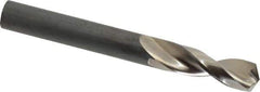 Guhring - 0.3677" 130° Parabolic Flute High Speed Steel Screw Machine Drill Bit - Bright Finish, Right Hand Cut, 1-9/16" Flute Length, 3-5/16" OAL, Standard Point, Straight Shank - Apex Tool & Supply