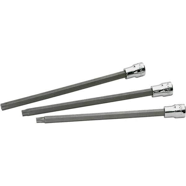 SK - 3 Piece 3/8" Drive Torx Bit Socket Set - T30 to T50 Torx - Apex Tool & Supply