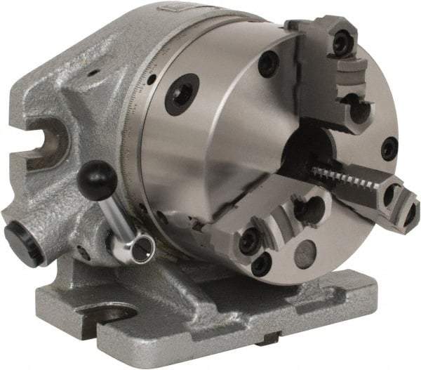 Phase II - 24 Position, 6" Chuck, Super Indexing Spacer - 5-1/8" High Centerline, 1.73" Chuck Through Hole - Apex Tool & Supply