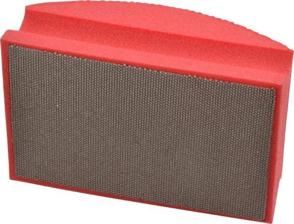 AMPLEX - Very Fine Grade, 200 Grit, Diamond Hand Pad - Red, 2-1/8" Wide x 3-1/2" Long x 1-1/2" Thick, Coated - Apex Tool & Supply