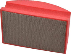 AMPLEX - Very Fine Grade, 200 Grit, Diamond Hand Pad - Red, 2-1/8" Wide x 3-1/2" Long x 1-1/2" Thick, Coated - Apex Tool & Supply