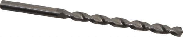 Guhring - #7 130° Solid Carbide Jobber Drill - Bright Finish, Right Hand Cut, Parabolic Flute, Straight Shank, 3-5/8" OAL, Standard Point - Apex Tool & Supply