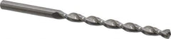 Guhring - #8 130° Solid Carbide Jobber Drill - Bright Finish, Right Hand Cut, Parabolic Flute, Straight Shank, 3-5/8" OAL, Standard Point - Apex Tool & Supply