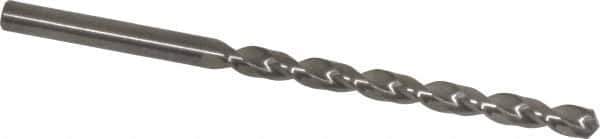 Guhring - #14 130° Solid Carbide Jobber Drill - Bright Finish, Right Hand Cut, Parabolic Flute, Straight Shank, 82.55mm OAL, Standard Point - Apex Tool & Supply