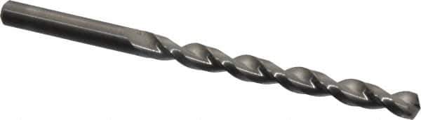 Guhring - Letter F 130° Solid Carbide Jobber Drill - Bright Finish, Right Hand Cut, Parabolic Flute, Straight Shank, 4-1/8" OAL, Standard Point - Apex Tool & Supply