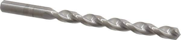 Guhring - Letter P 130° Solid Carbide Jobber Drill - Bright Finish, Right Hand Cut, Parabolic Flute, Straight Shank, 114.3mm OAL, Standard Point - Apex Tool & Supply