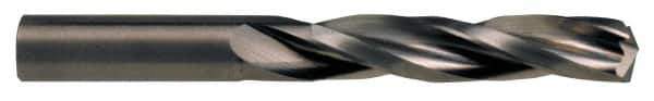 Kennametal - #7 150° Solid Carbide Jobber Drill - Bright Finish, Right Hand Cut, Spiral Flute, Straight Shank, 2-7/16" OAL, Notched Point - Apex Tool & Supply