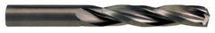 Kennametal - #7 150° Solid Carbide Jobber Drill - Bright Finish, Right Hand Cut, Spiral Flute, Straight Shank, 2-7/16" OAL, Notched Point - Apex Tool & Supply