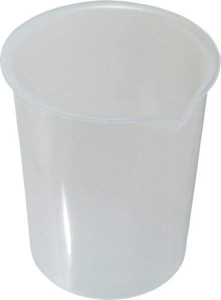 Bel-Art - 600 ml Polypropylene Graduated Beaker - 100 ml Graduation, 4-19/64" Diam x 5" High - Apex Tool & Supply