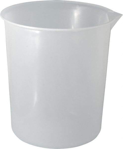 Bel-Art - 2,000 ml Polypropylene Graduated Beaker - 500 ml Graduation, 6-15/32" Diam x 7-1/4" High - Apex Tool & Supply