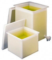 Bel-Art - 20 Gallon Natural Rectangular Polyethylene Tank - 14" High x 16" Diam - Apex Tool & Supply