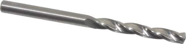 Guhring - #25 150° Solid Carbide Jobber Drill - Bright Finish, Right Hand Cut, Spiral Flute, Straight Shank, 55mm OAL, Standard Point - Apex Tool & Supply