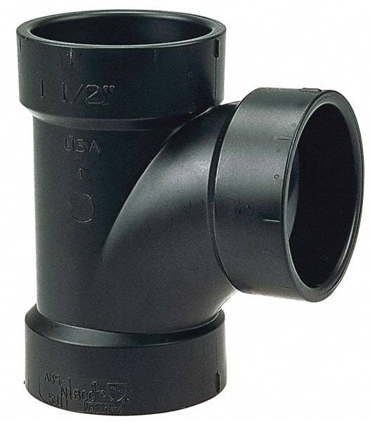 NIBCO - 3", ABS Drain, Waste & Vent Pipe Sanitary Tee - Hub x Hub x Hub - Apex Tool & Supply