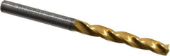 Guhring - 11/64" 150° Solid Carbide Jobber Drill - TiN Finish, Right Hand Cut, Spiral Flute, Straight Shank, 2-9/32" OAL, Standard Point - Apex Tool & Supply