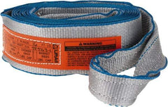 Lift-All - 16' Long x 3" Wide, 4,800 Lb Vertical Capacity, 1 Ply, Polyester Web Sling - 3,800 Lb Choker Capacity, Silver (Color) - Apex Tool & Supply