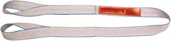 Lift-All - 14' Long x 3" Wide, 4,800 Lb Vertical Capacity, 1 Ply, Polyester Web Sling - 3,800 Lb Choker Capacity, Silver (Color) - Apex Tool & Supply