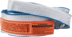 Lift-All - 6' Long x 3" Wide, 4,800 Lb Vertical Capacity, 1 Ply, Polyester Web Sling - 3,800 Lb Choker Capacity, Silver (Color) - Apex Tool & Supply