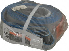 Lift-All - 12' Long x 3" Wide, 4,800 Lb Vertical Capacity, 1 Ply, Polyester Web Sling - 3,800 Lb Choker Capacity, Silver (Color) - Apex Tool & Supply
