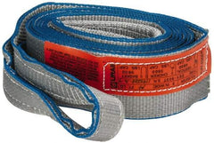 Lift-All - 14' Long x 3" Wide, 4,800 Lb Vertical Capacity, 1 Ply, Polyester Web Sling - 3,800 Lb Choker Capacity, Silver (Color) - Apex Tool & Supply