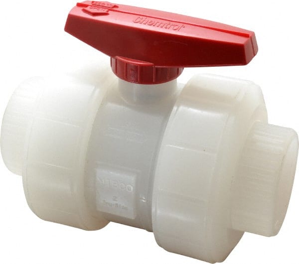 NIBCO - 2" Pipe, Full Port, Polypropylene True Union Design Ball Valve - Apex Tool & Supply