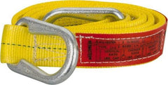 Lift-All - 6' Long x 2" Wide, 6,400 Lb Vertical Capacity, 2 Ply, Polyester Web Sling - 5,000 Lb Choker Capacity, Yellow - Apex Tool & Supply
