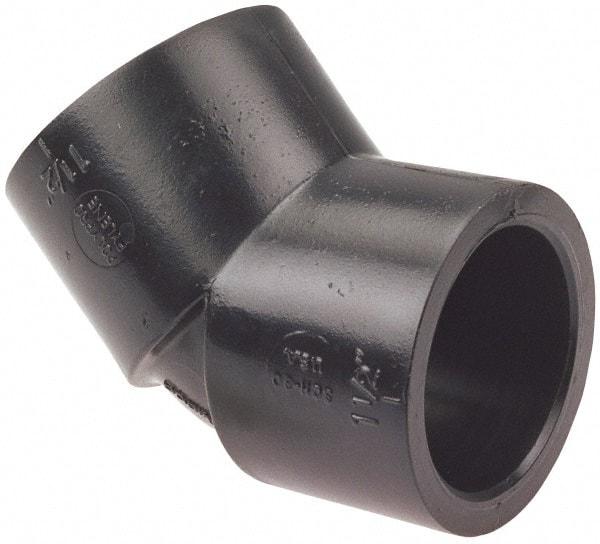 NIBCO - 1/2" Polypropylene Plastic Pipe 45° Elbow - Schedule 80, S x S End Connections - Apex Tool & Supply