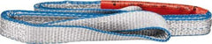 Lift-All - 3' Long x 1" Wide, 3,200 Lb Vertical Capacity, 2 Ply, Polyester Web Sling - 2,500 Lb Choker Capacity, Silver (Color) - Apex Tool & Supply