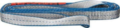 Lift-All - 6' Long x 1" Wide, 3,200 Lb Vertical Capacity, 2 Ply, Polyester Web Sling - 2,500 Lb Choker Capacity, Silver (Color) - Apex Tool & Supply